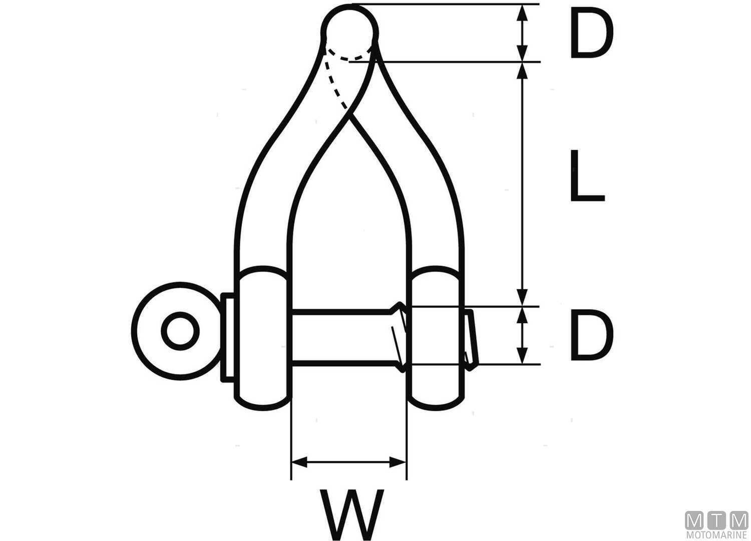 Wichard Twisted Shackle Captive Pin Ø6mm Stainless Steel 316-img3521325_1.jpg