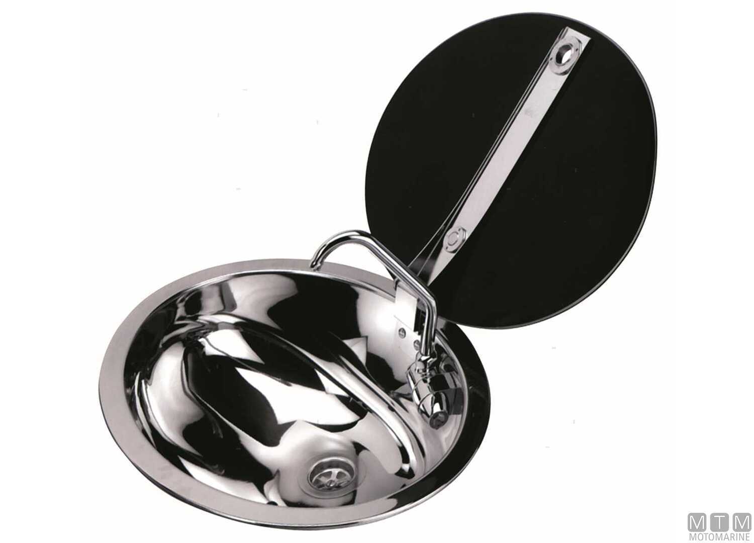 Image Lavello Sferico 300x180mm Inox 18/8 con Coperchio