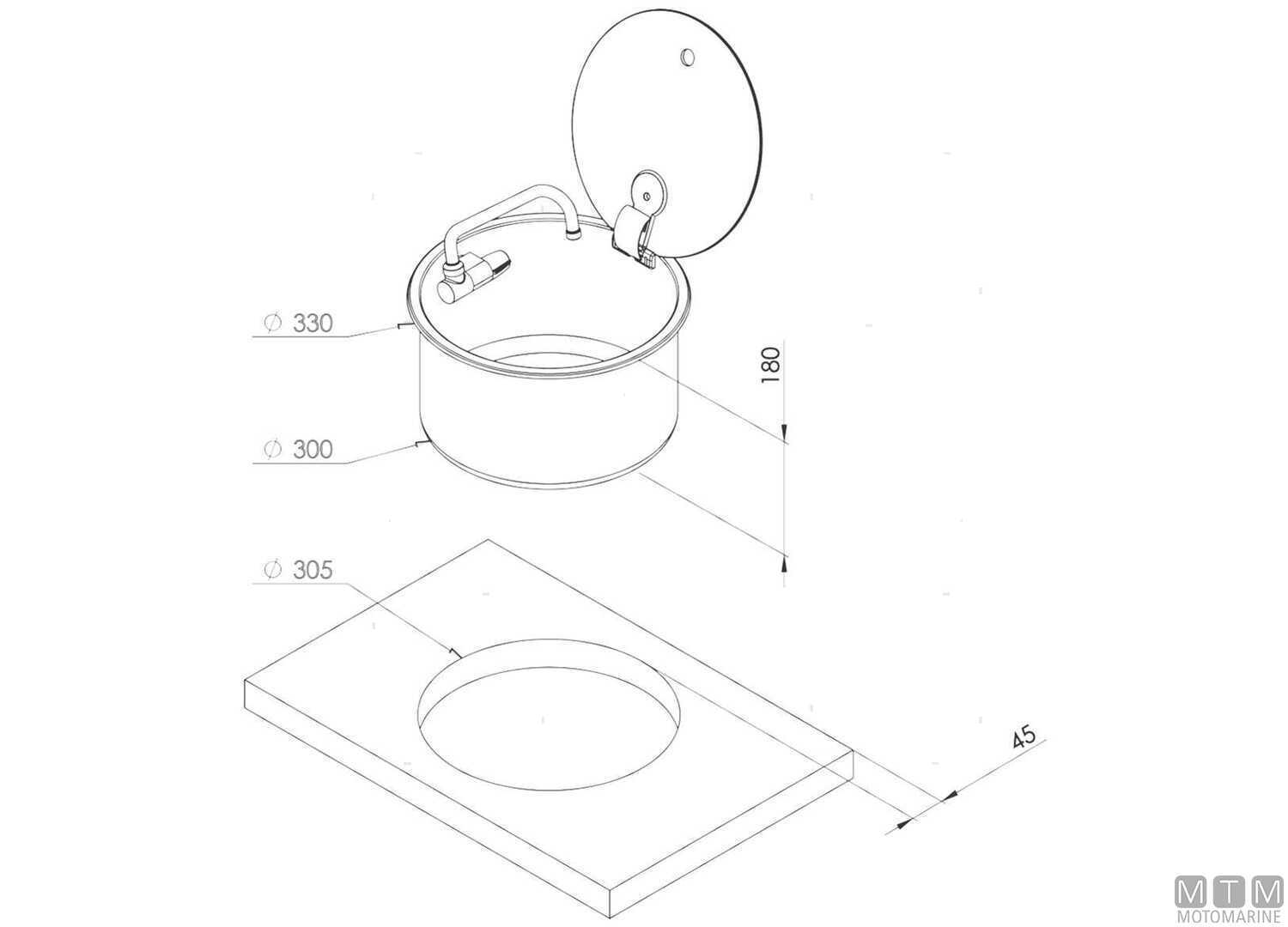 Lavello Sferico 300x180mm Inox 18/8 con Coperchio-img1501830_2.jpg