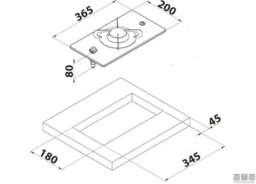 Chrystal 1 1-Burner Built-In Gas Hob -img1506601_1.jpg