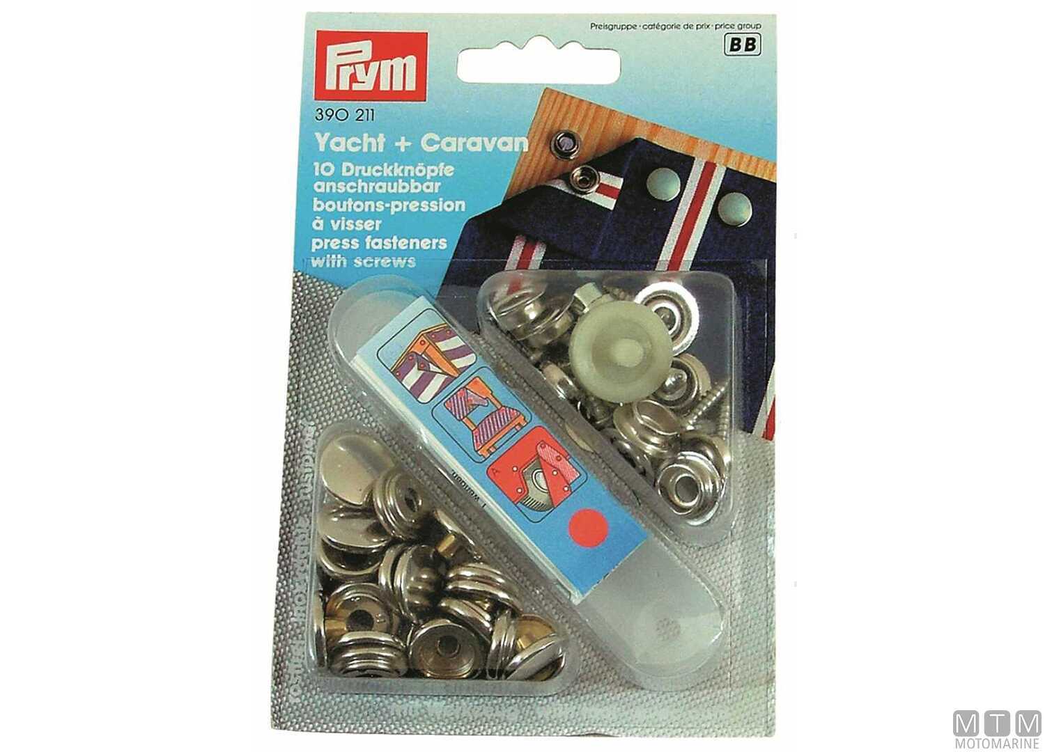 Image Bottoni a Pressione in Ottone Cromato Cf 10PZ