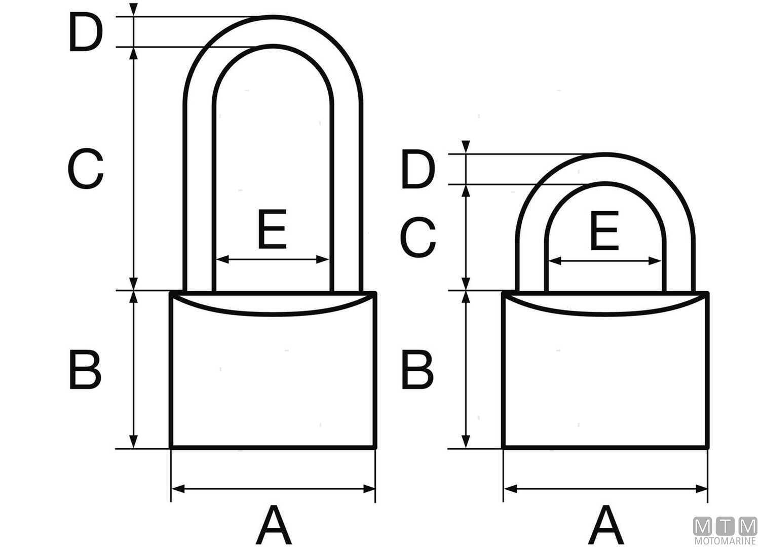 Set 5 Lucchetti Hardinox 30mm Chiave Universale-img0344463_1.jpg