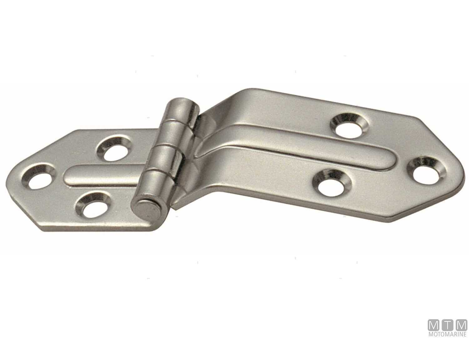 Image Cerniera Nervata a Sbalzo Bassa 40x131mm h20mm in Acciaio Inox 316