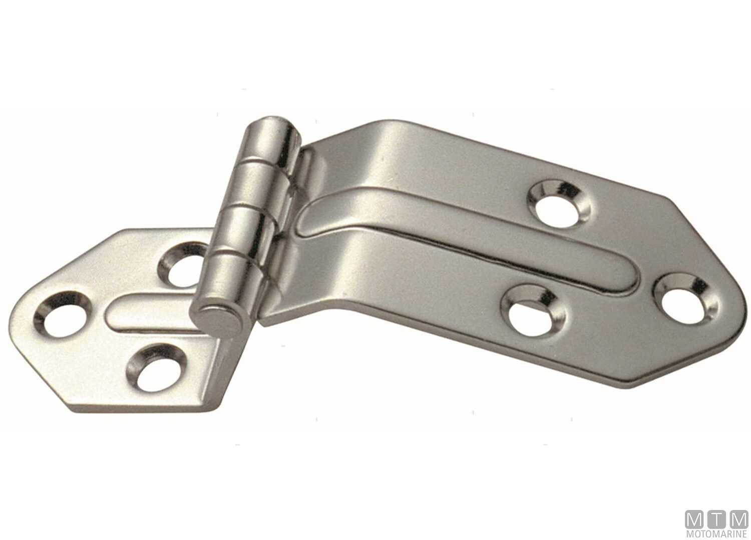 Image Cerniera Nervata a Sbalzo Alta 40x131mm h35mm in Acciaio Inox 316