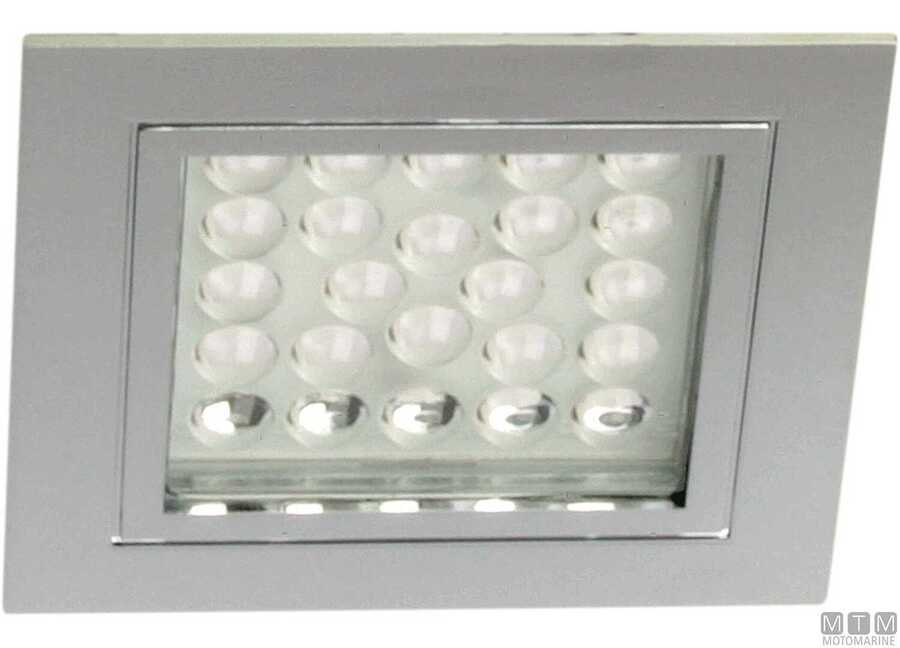 Plafoniera LED a Incasso 65x65 mm in Tecnopolimero Cromato-img2145810_3.jpg