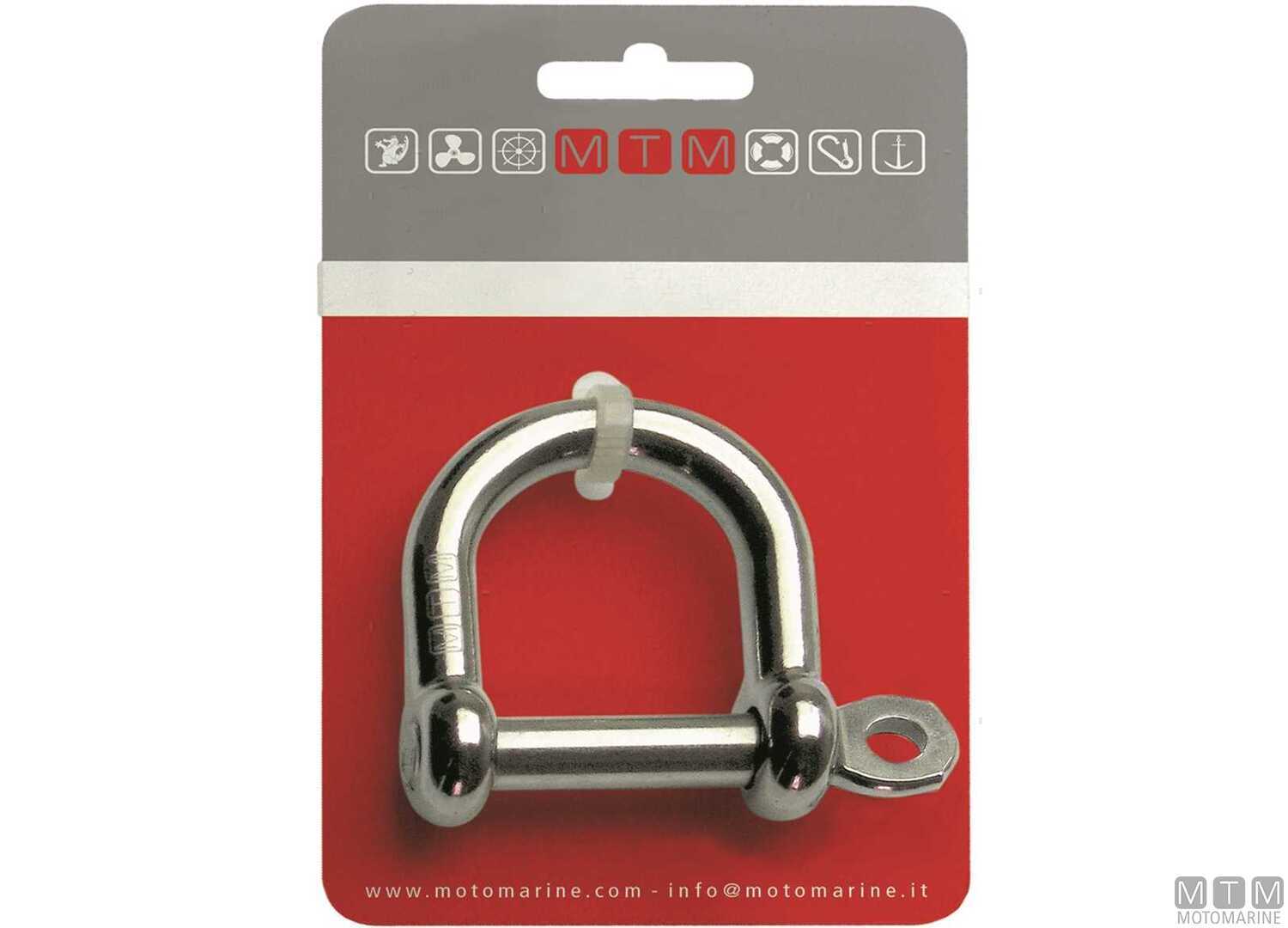 Image Wide Dee Shackle &Oslash;6mm 316 Stainless Steel M-CARD