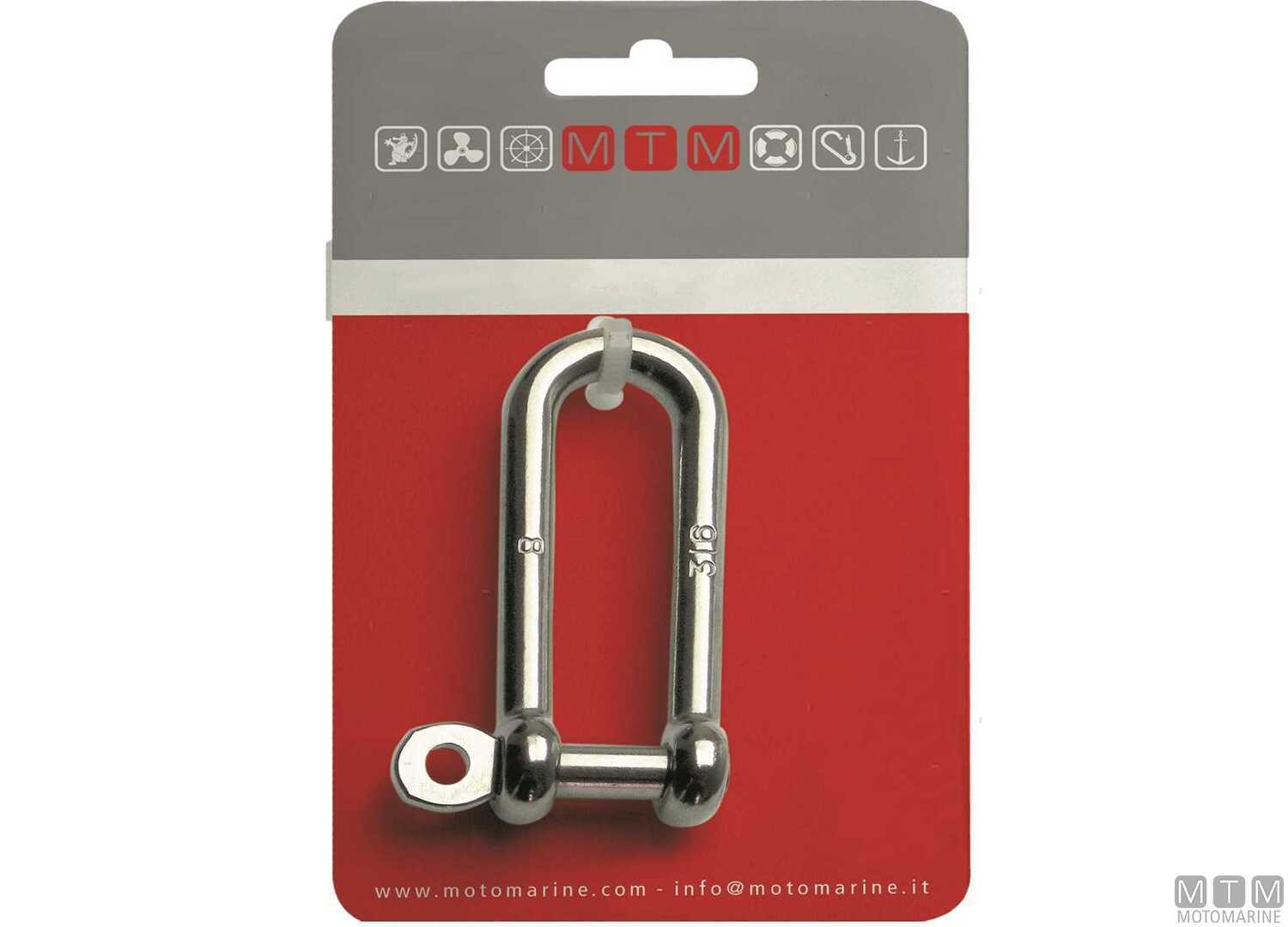 Image Long Dee Shackle &Oslash;5mm 316 Stainless Steel M-CARD