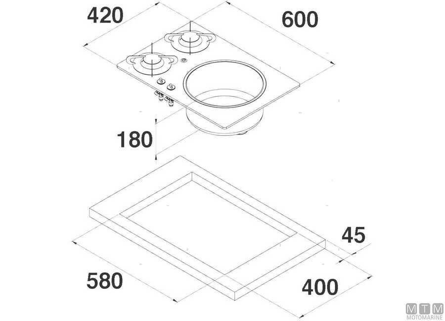 Piano di Cottura 2 Fuochi con Lavello -img1506622_1.jpg