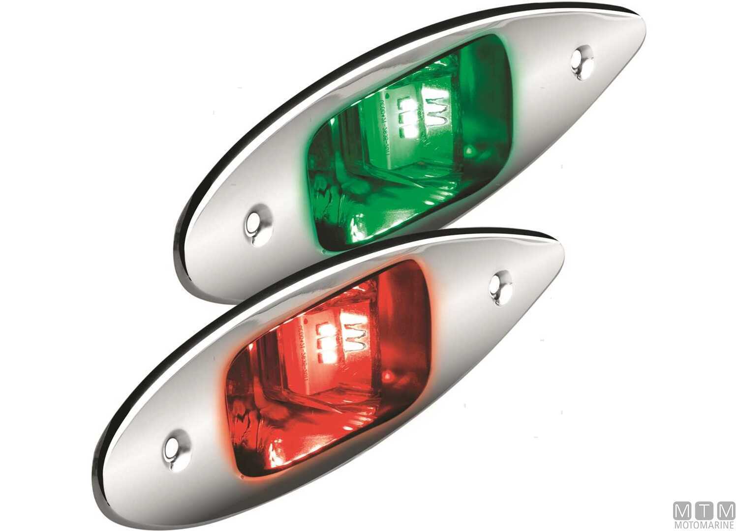 Image Pair Bow Side Navigation Lights Red/green Stainless Steel