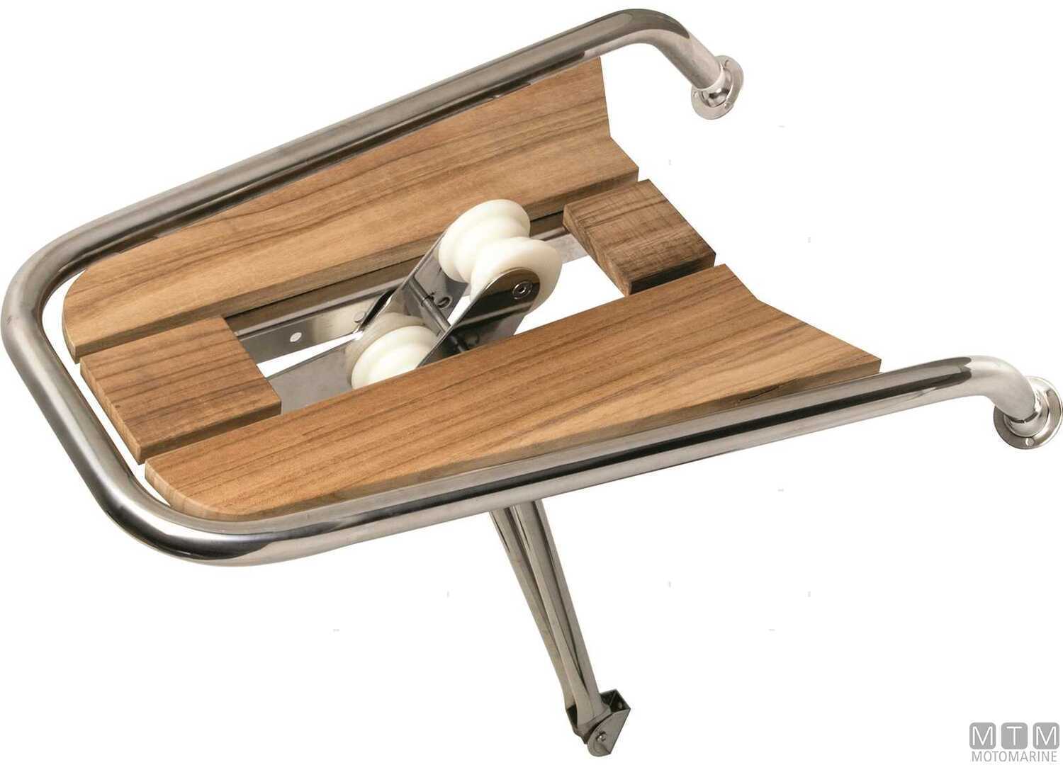 Image Delfiniera Roy Marine Roller 75x48cm in Acciaio Inox 316 e Teak