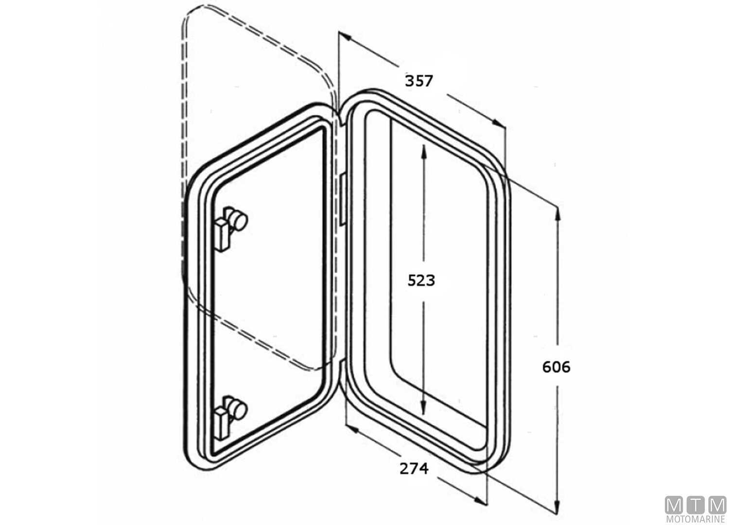 Sportello in ABS Bianco 357x606mm con Box 320mm-img4000436_.jpg