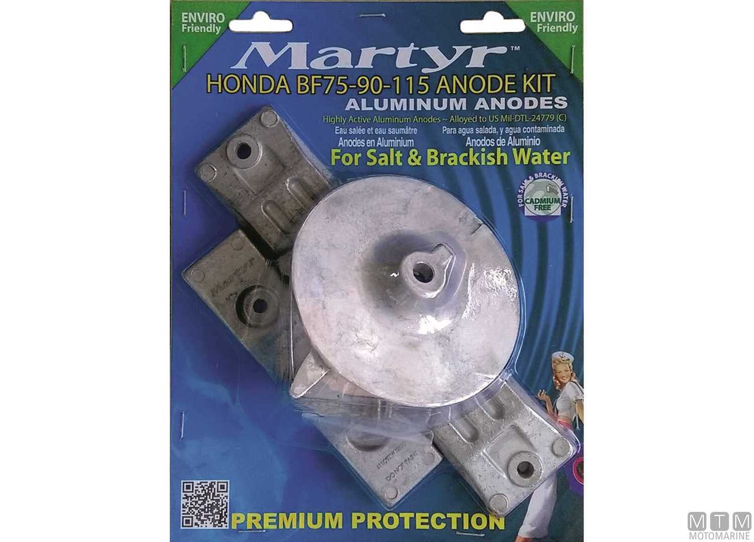 Image Kit Anodi per Honda BF75/90/115 in Alluminio