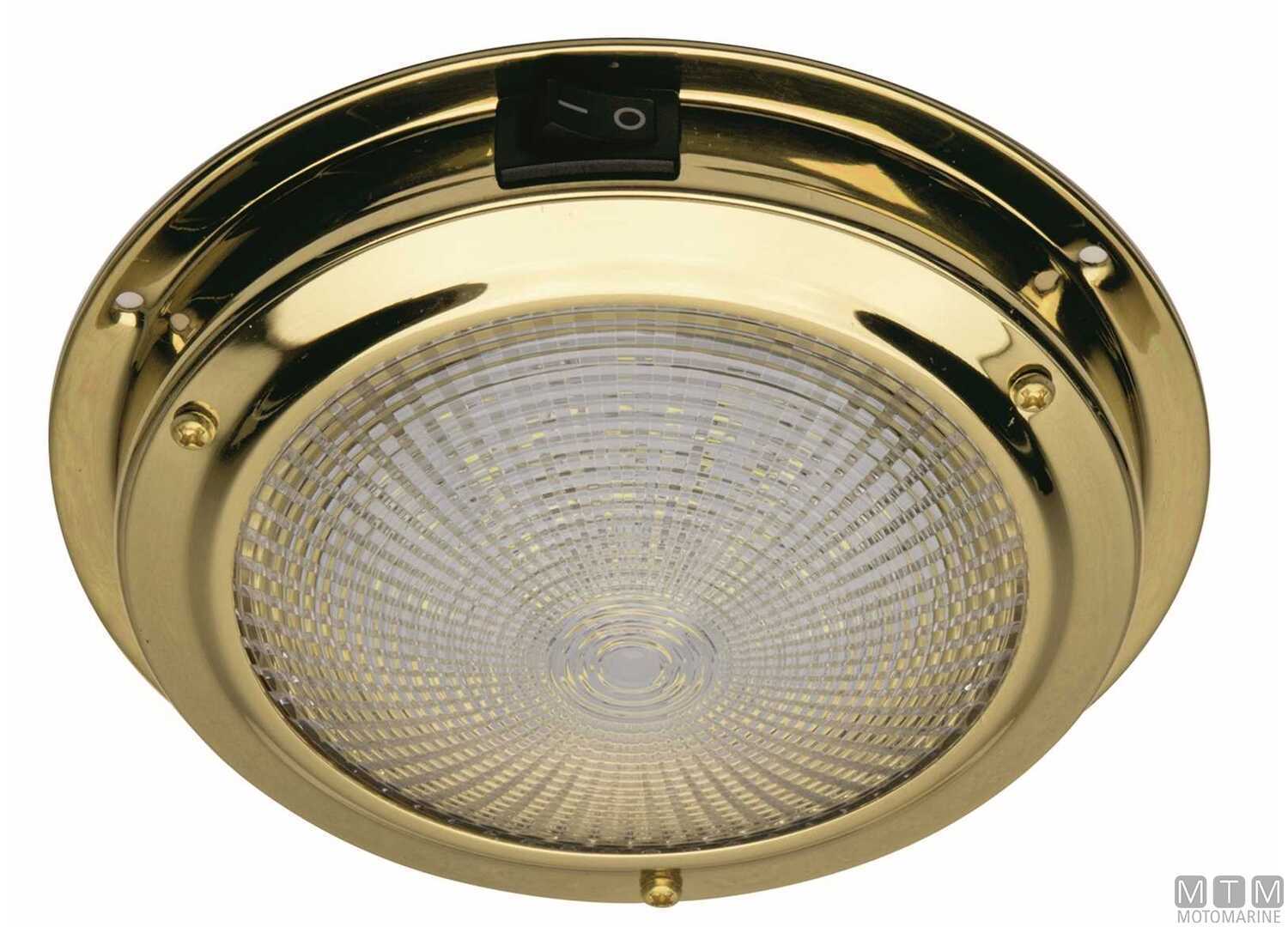 Image Classic Polished Brass Led Dome Light &Oslash;107mm