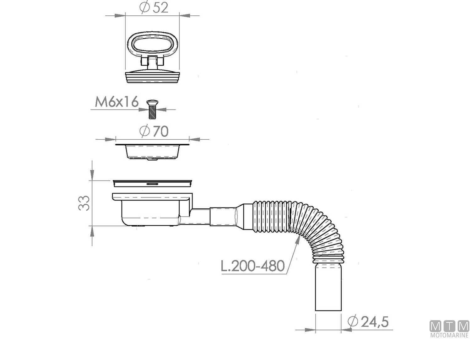 Piletta per Foro Ø50mm con Estensibile Ø25mm-img1505007_1.jpg
