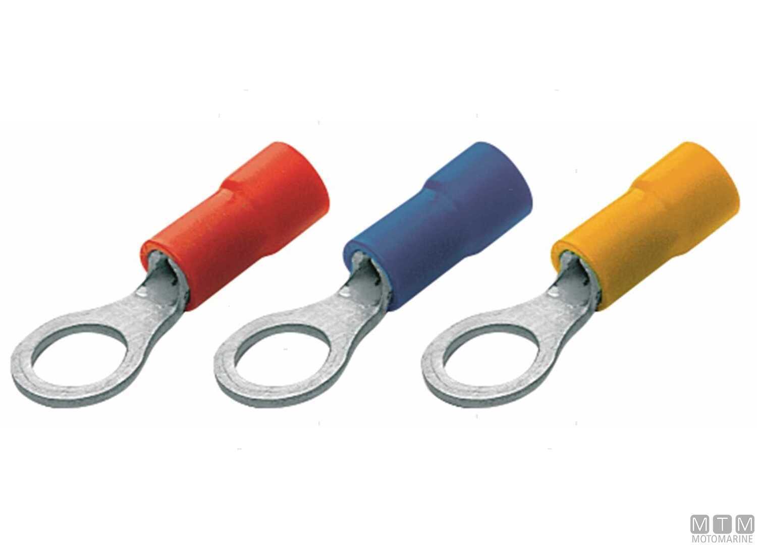 Image Insulated Ring Terminals Hole 3.2mm Cable 0.25-1.5MM 100PCS