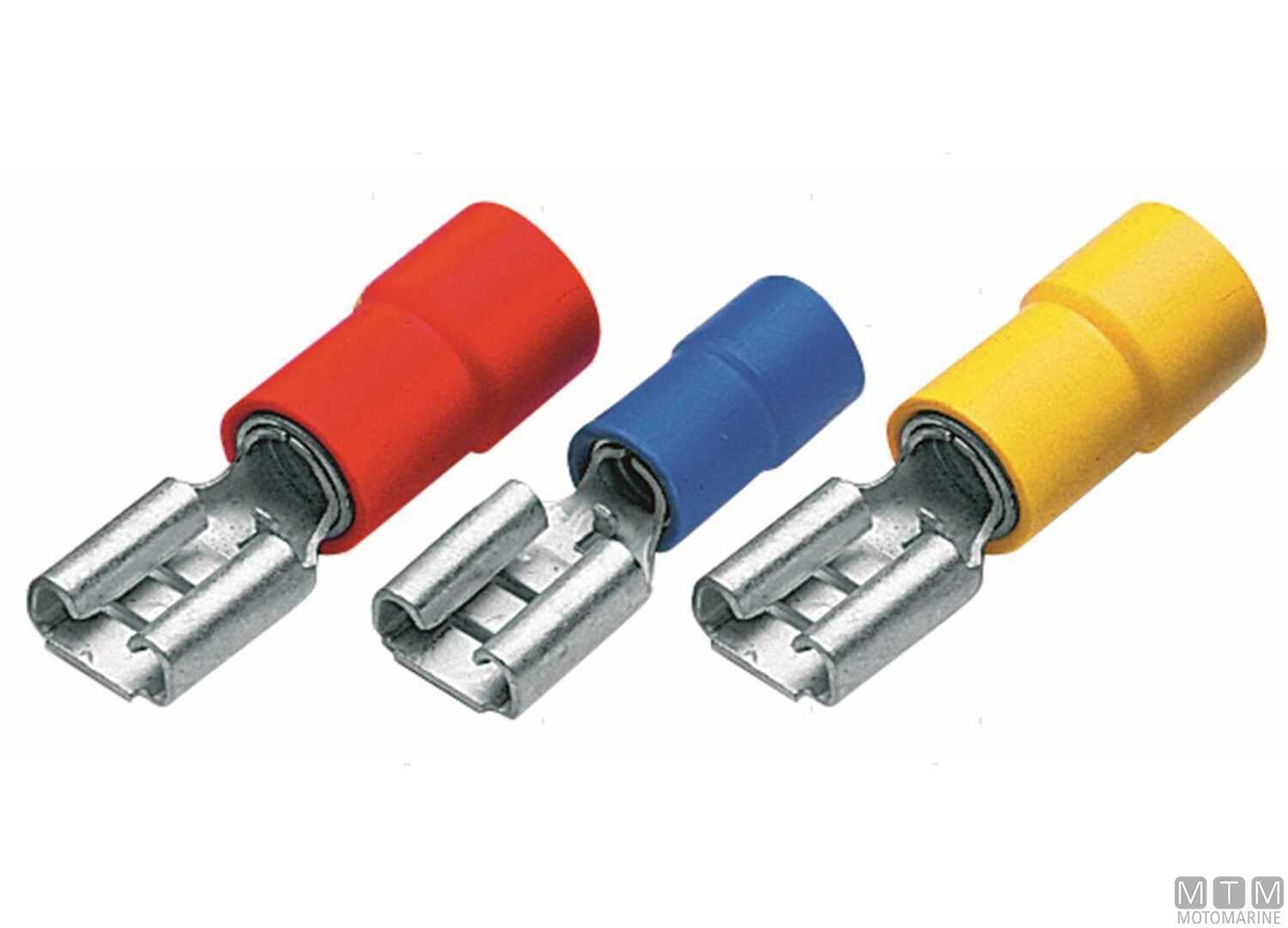 Image Insulated Male Disconnect Terminals Cable 0.25-1.5MM 100PCS