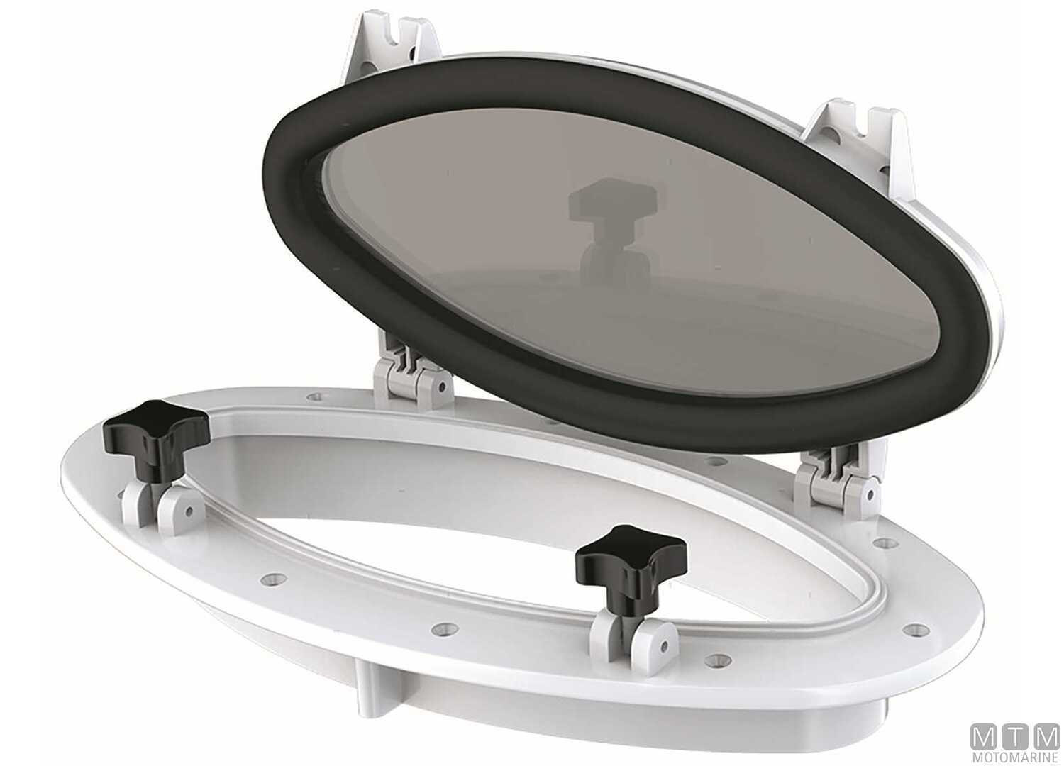 Image Oblo' Ovale Fl-sea 410x220mm in ABS Bianco