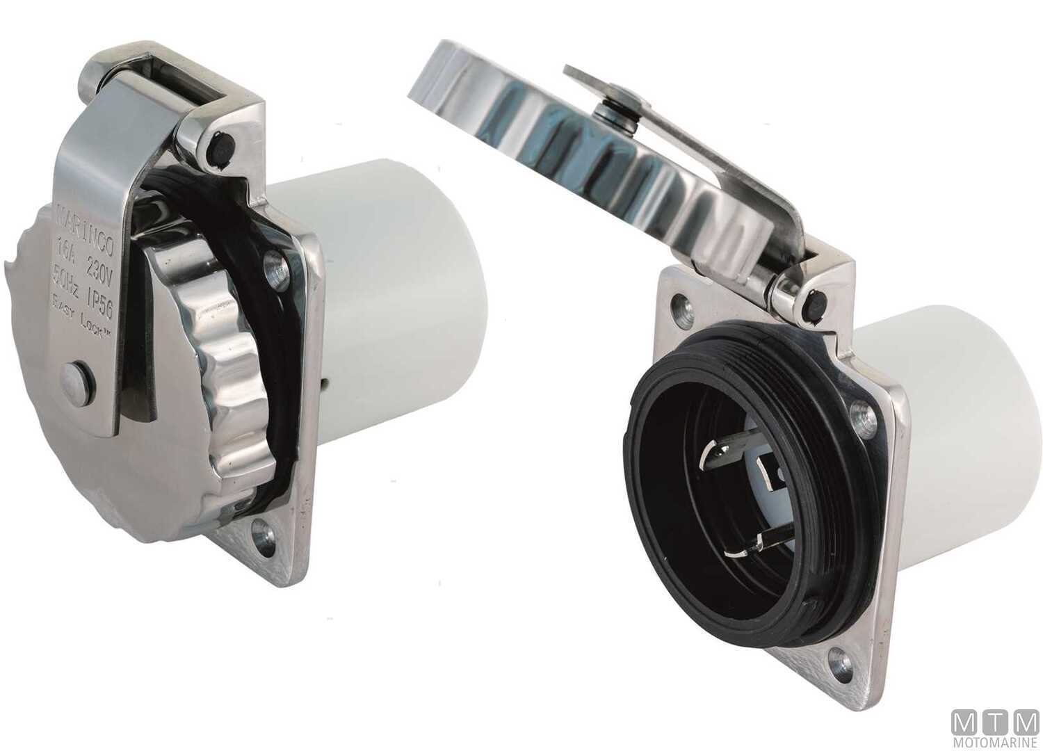 Image Presa Quadra Marinco 16A Acciaio Inox