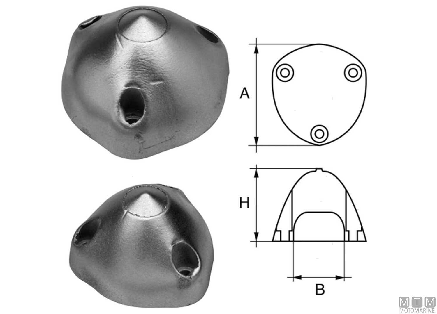 Anodo a Ogiva per Max Prop Ø65mm in Alluminio-img5169038.jpg