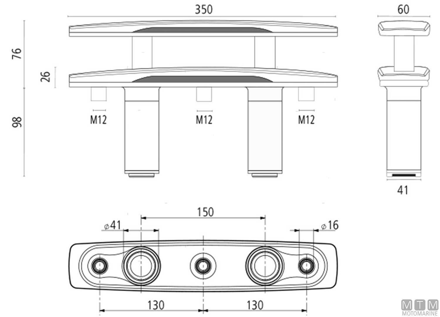 Pop-up Cleat F-line 350mm S/steel-img1114726_4.jpg