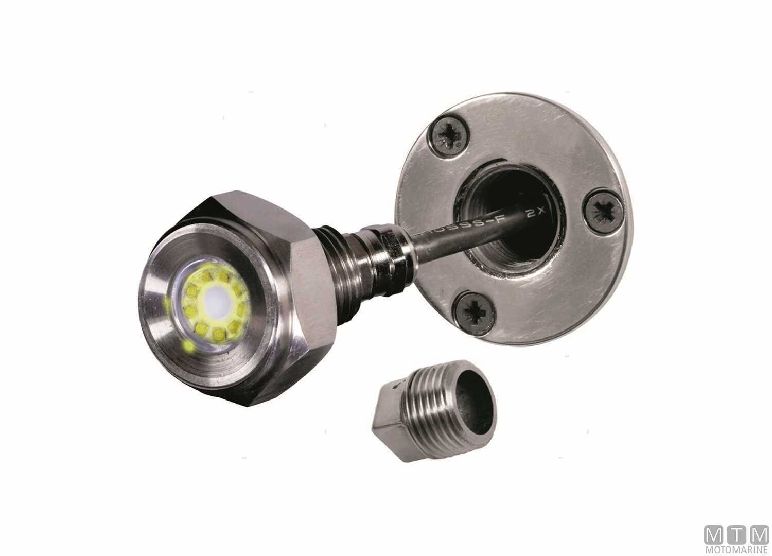 Faro Subacqueo Led Azzurro Drain Plug 1/2
