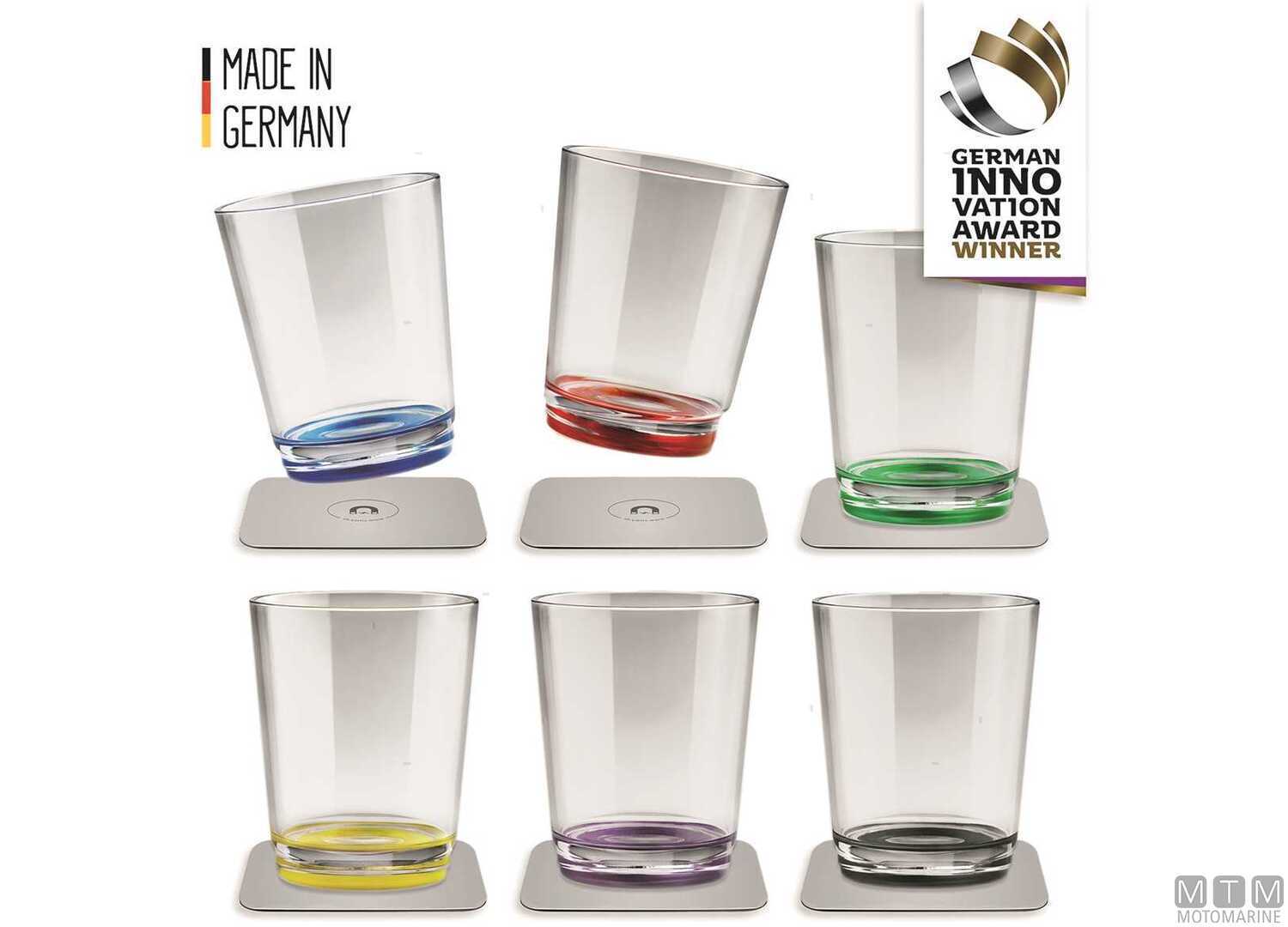 Image Set 6 Magnetic Plastic Cups Silwy Multicolor