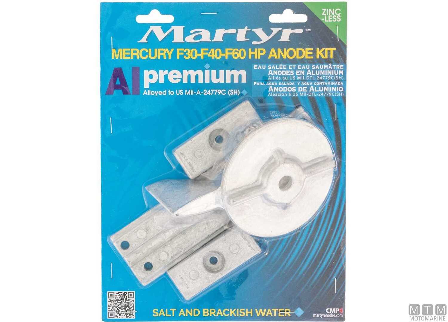 Image Kit Anodi per Mercury F30-F40-F60HP in Alluminio