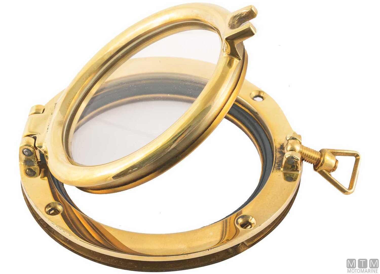 Image Low Profile Round Portlight D153 Mm Polished Brass