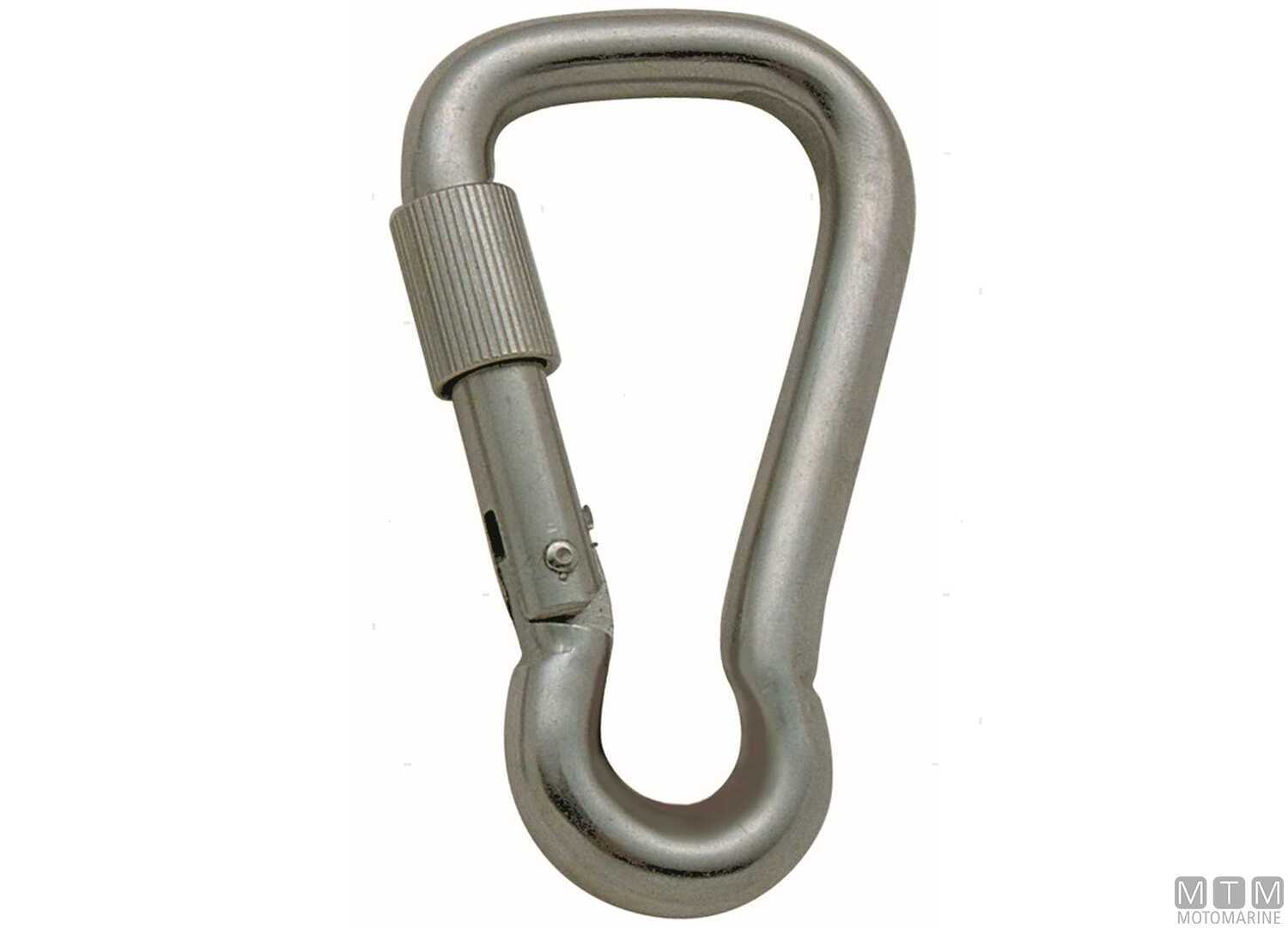 Image Moschettone Largo &Oslash;6mm con Sicurezza Acciaio Inox 316