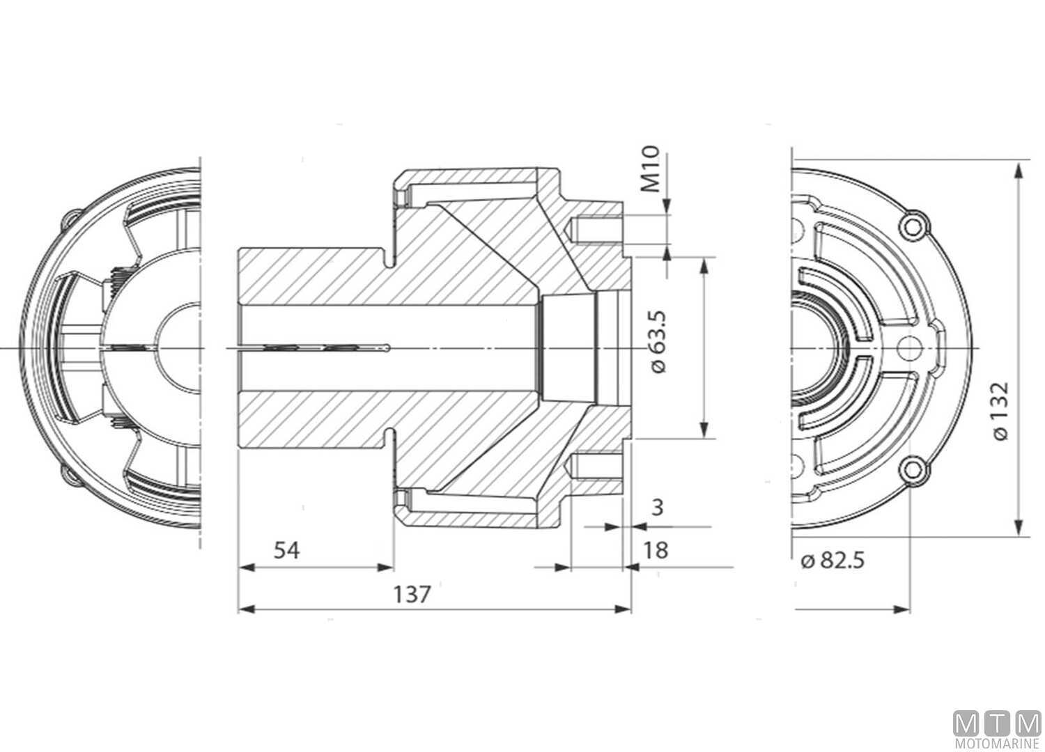 Giunto Elastico Vetus Combiflex per Asse 25mm Ø132mm-img4821110_.jpg