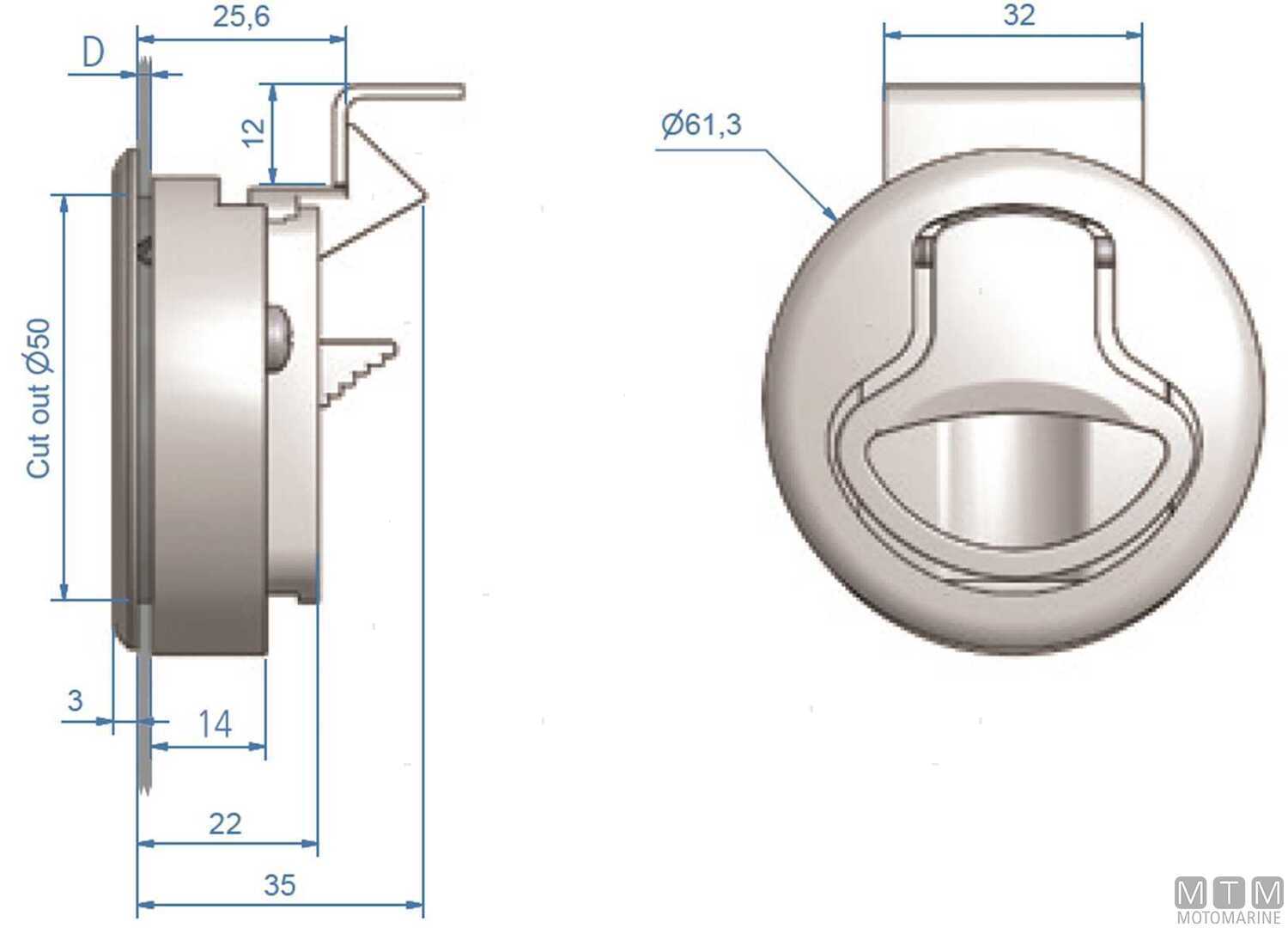 Roca Stainless Steel 316 Push Latch for Drawers and Hatches Ø61mm-img0342260_2.jpg