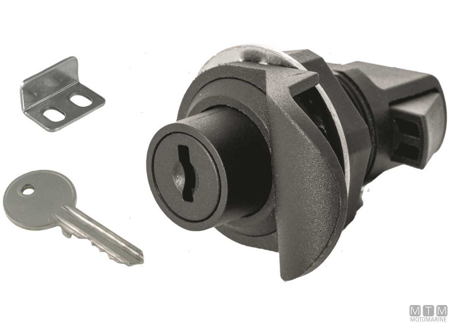 Image Jf Black Nylon Key Locking Knob Latch &Oslash;25mm