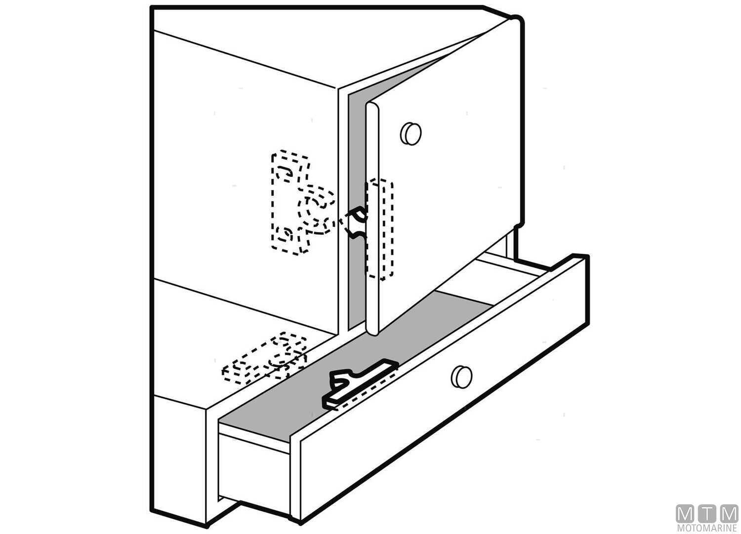 Arresto a Spinta Crab per Portelli e Cassetti in Plastica Bianca-img0342707_2.jpg