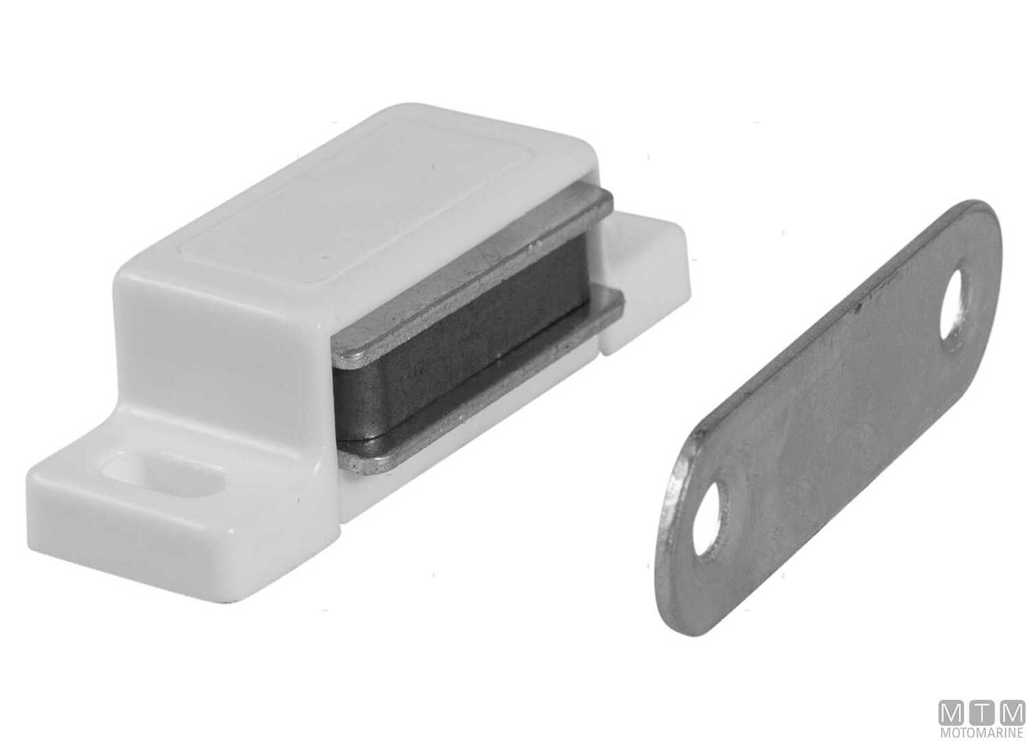 Image Coppia Ferma Portelli Magnetici MAG-PF3 in Plastica Bianca