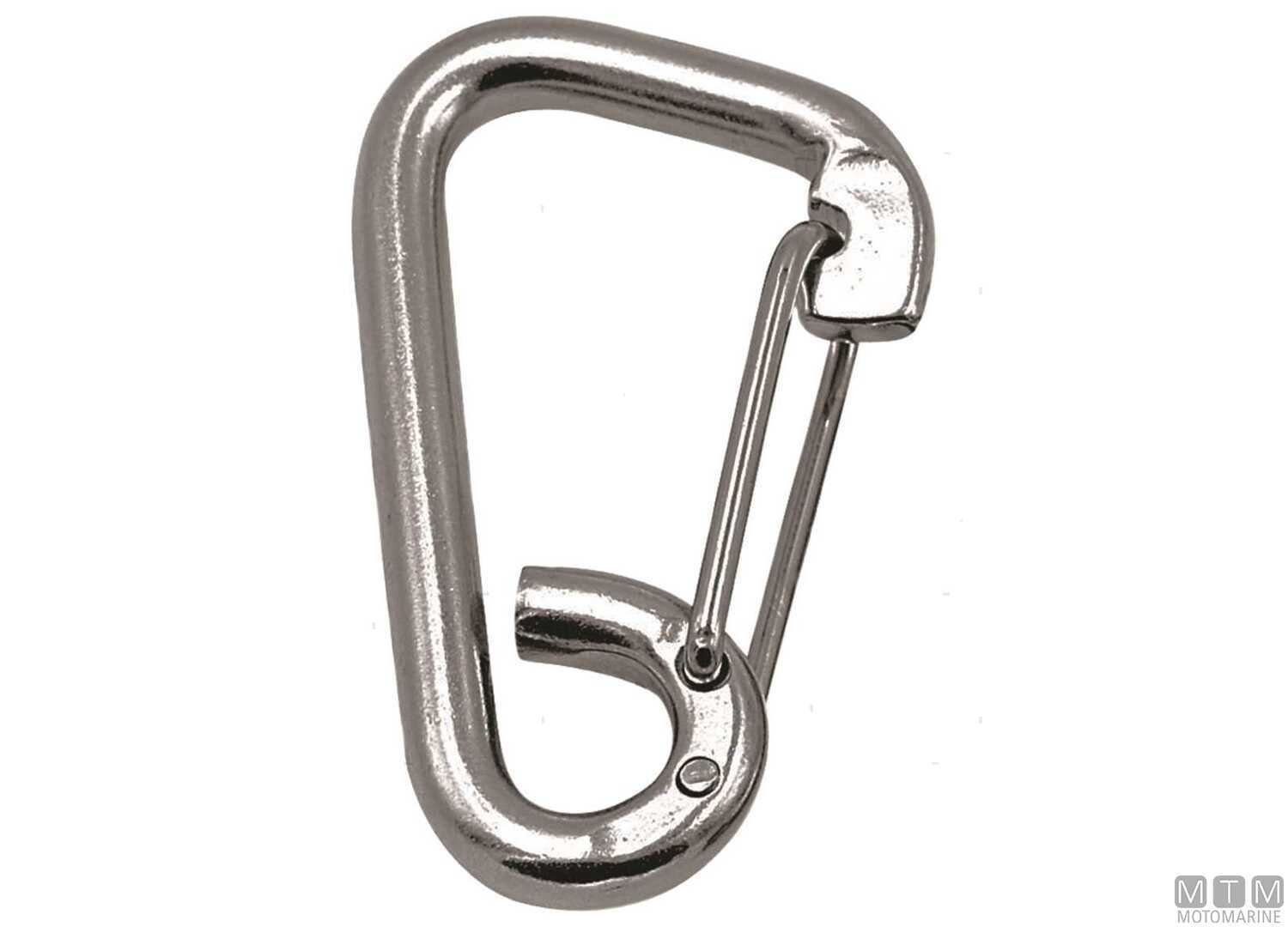 Image Moschettone Largo con Leva a Molla &Oslash;8mm Acciaio Inox 316