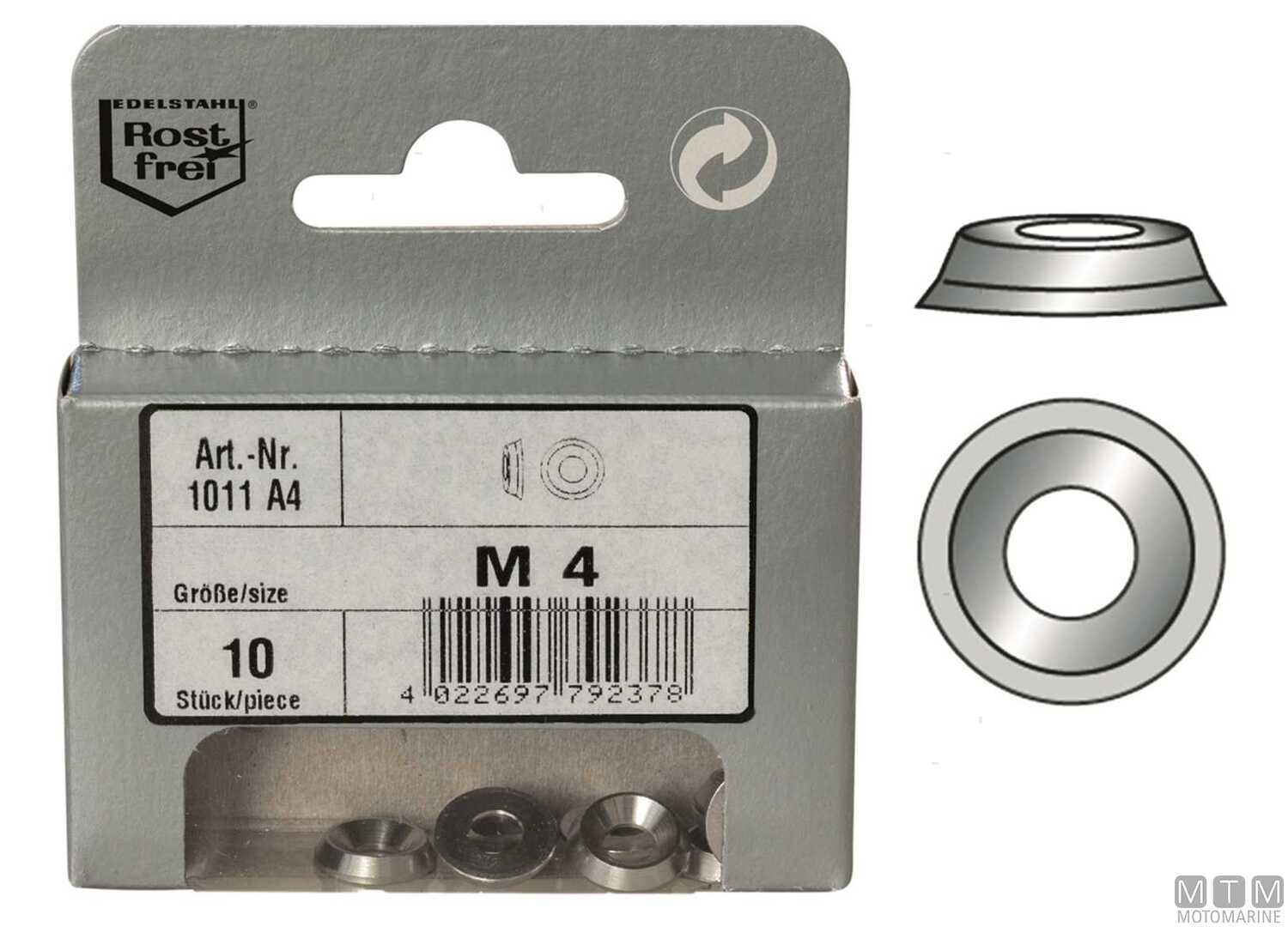 Image Rondelle Coniche DIN1011 Inox A4 3.5 10PZ