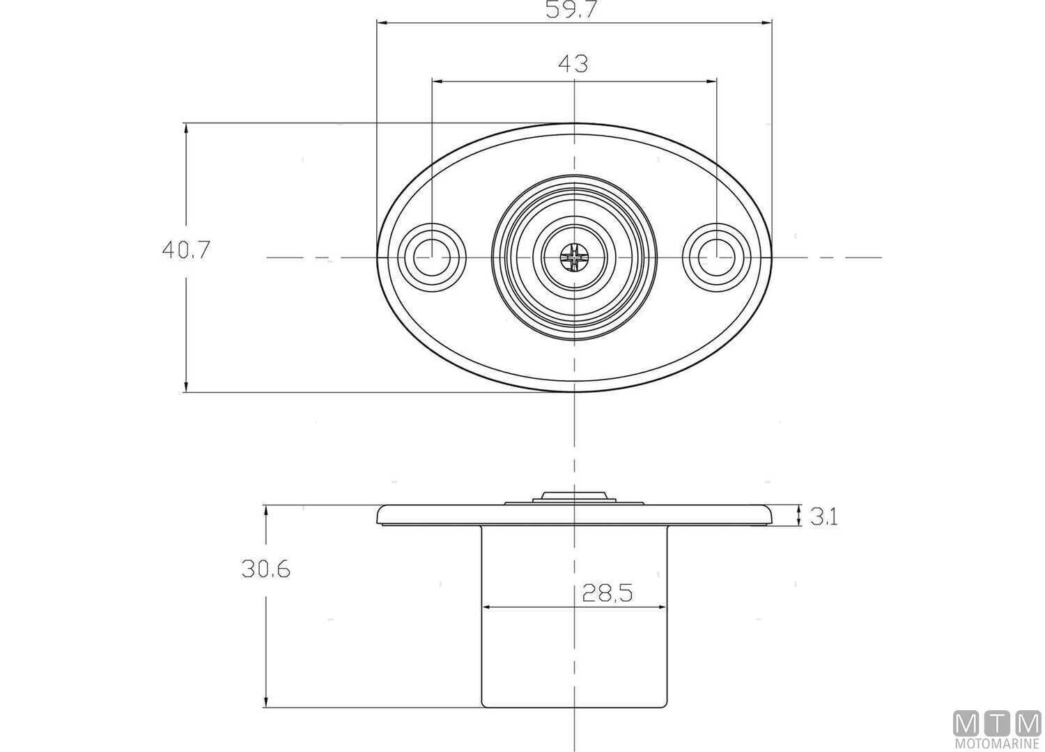 Arresto a Spinta Incassato Snap-in Ø28mm h26mm Cornice Acciaio Inox-img0342770_2.jpg