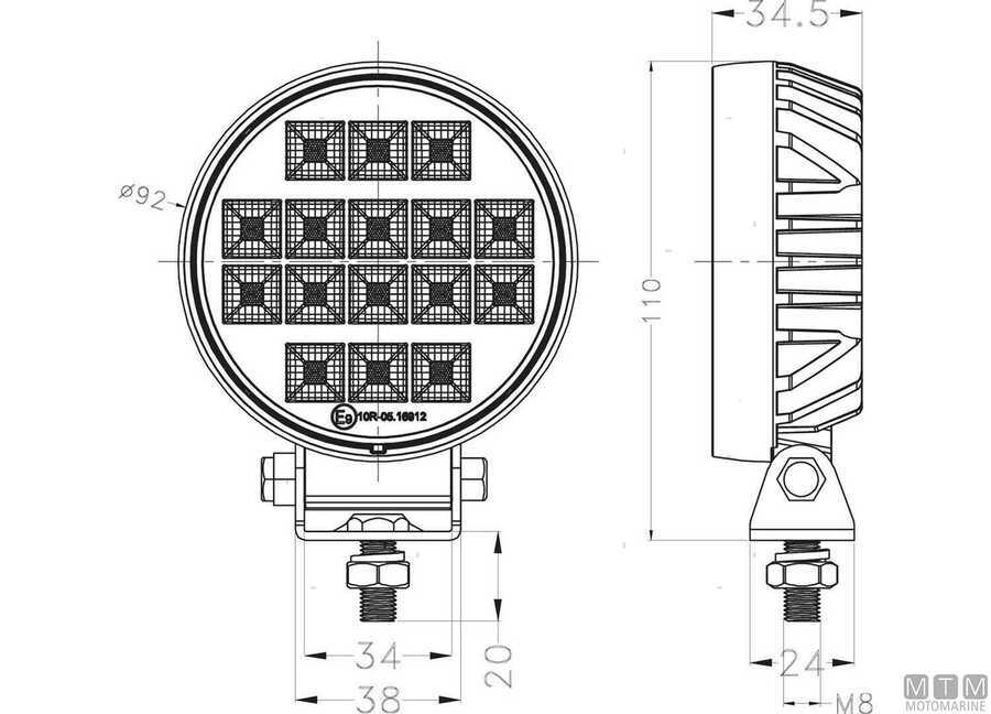 Faretto LED da Coperta e Pozzetto S-line D90 16W Flood-img2121107_1.jpg
