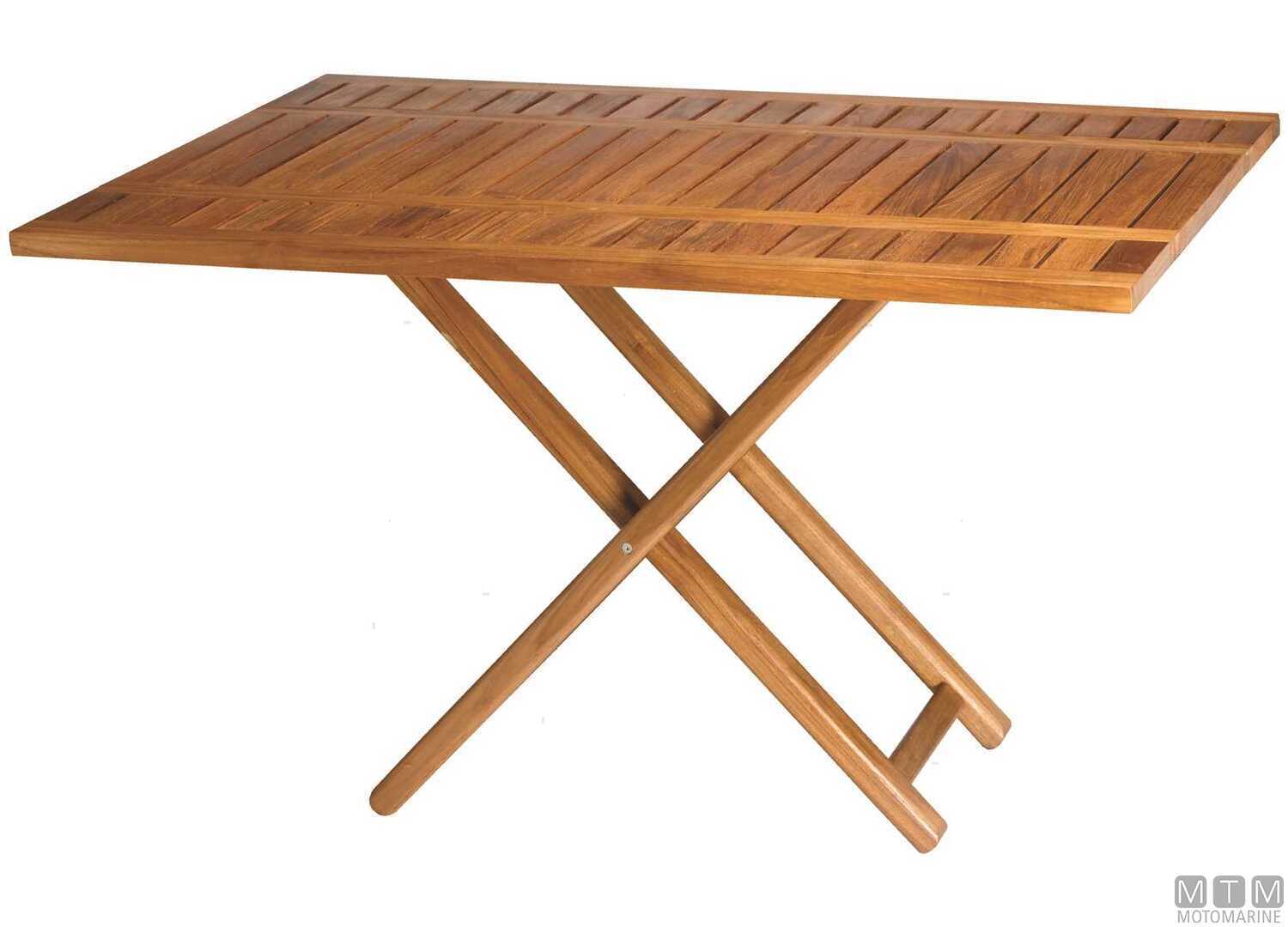Image MB Teak Adjustable Folding Table 120x40/80 Cm h75/60 Cm