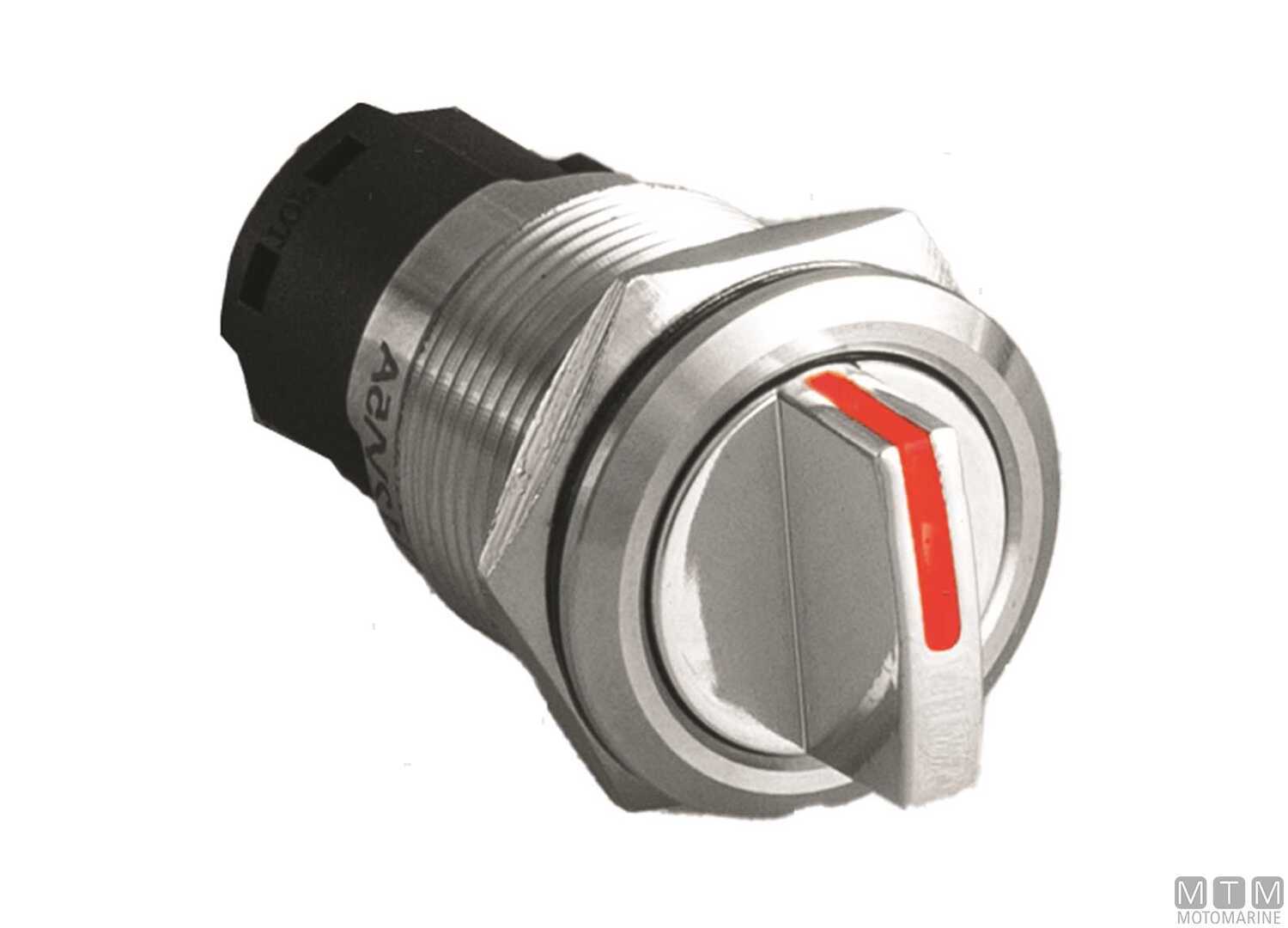 Image Interruttore a Rotazione On-off &Oslash;19mm 5A 5 Terminali