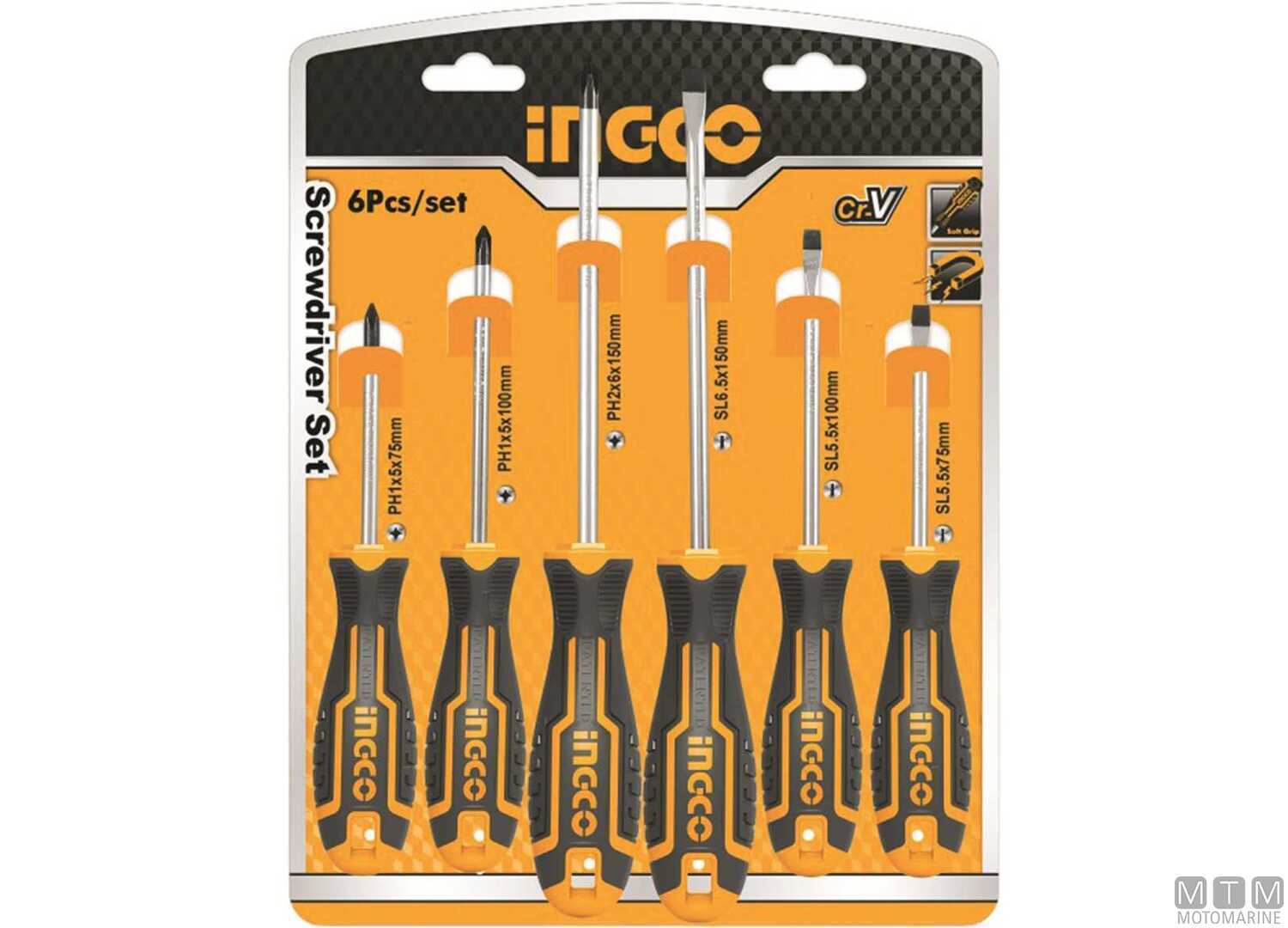 Set 6pz Cacciaviti Professionali 3 SL + 3 PH -img5794026_3.jpg