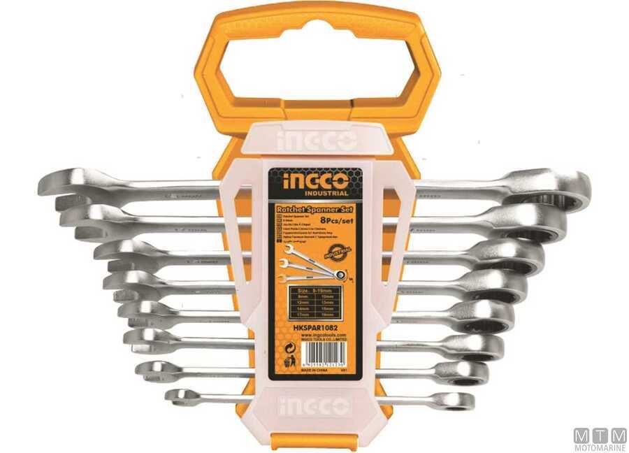 Chiavi Combinate con Cricchetto Set 8 Pezzi 8-19 mm-img5794202_1.jpg