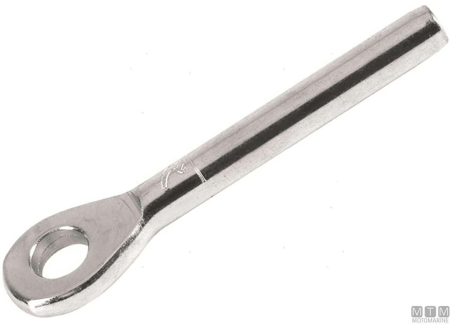 Image Terminale a Pressare Blue Wave Cavo D3mm a Occhio in Acciaio Inox 316