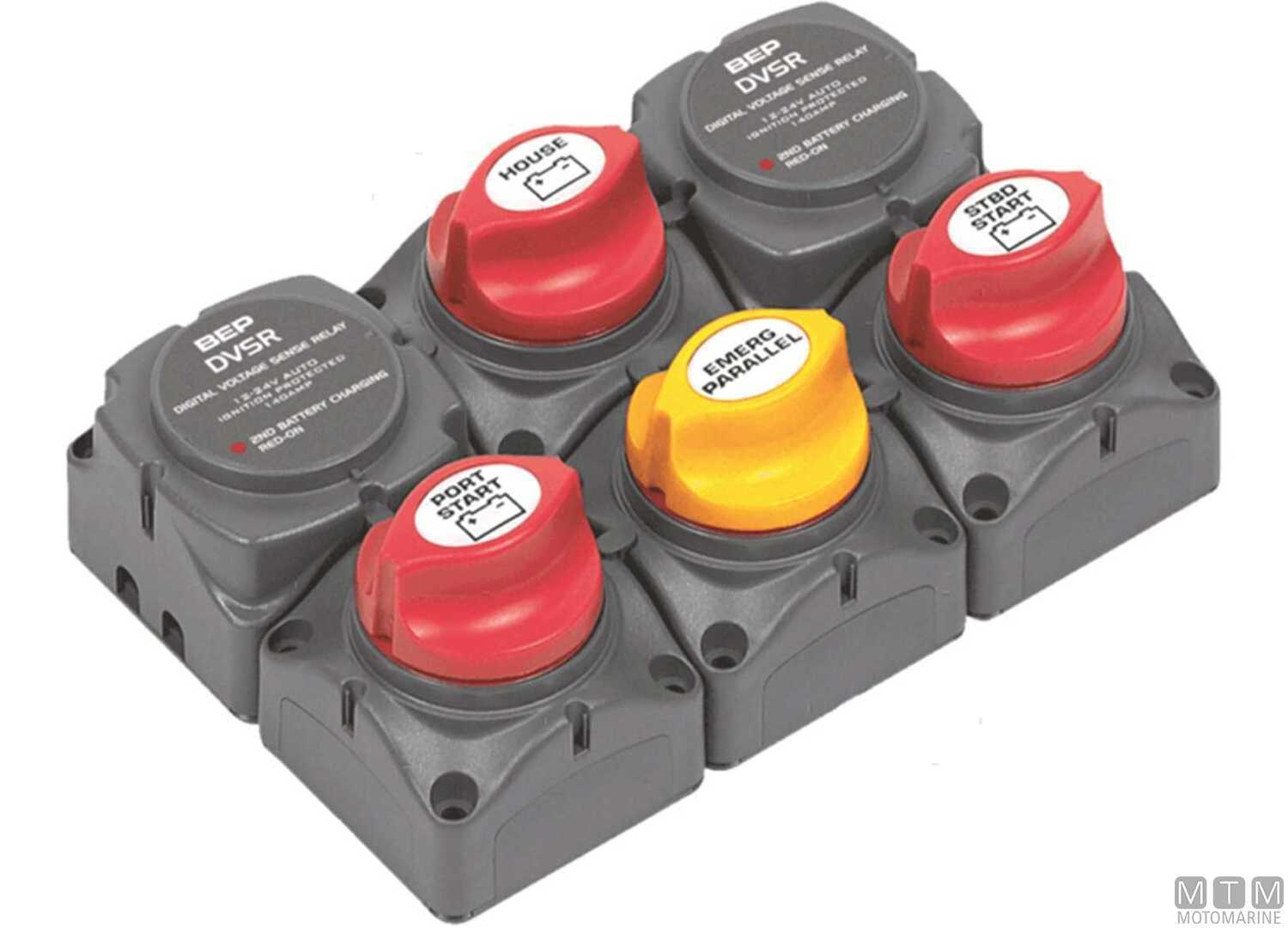 Image Gruppo Staccabatterie Bep Doppio Fuoribordo 3 Banchi Batteria